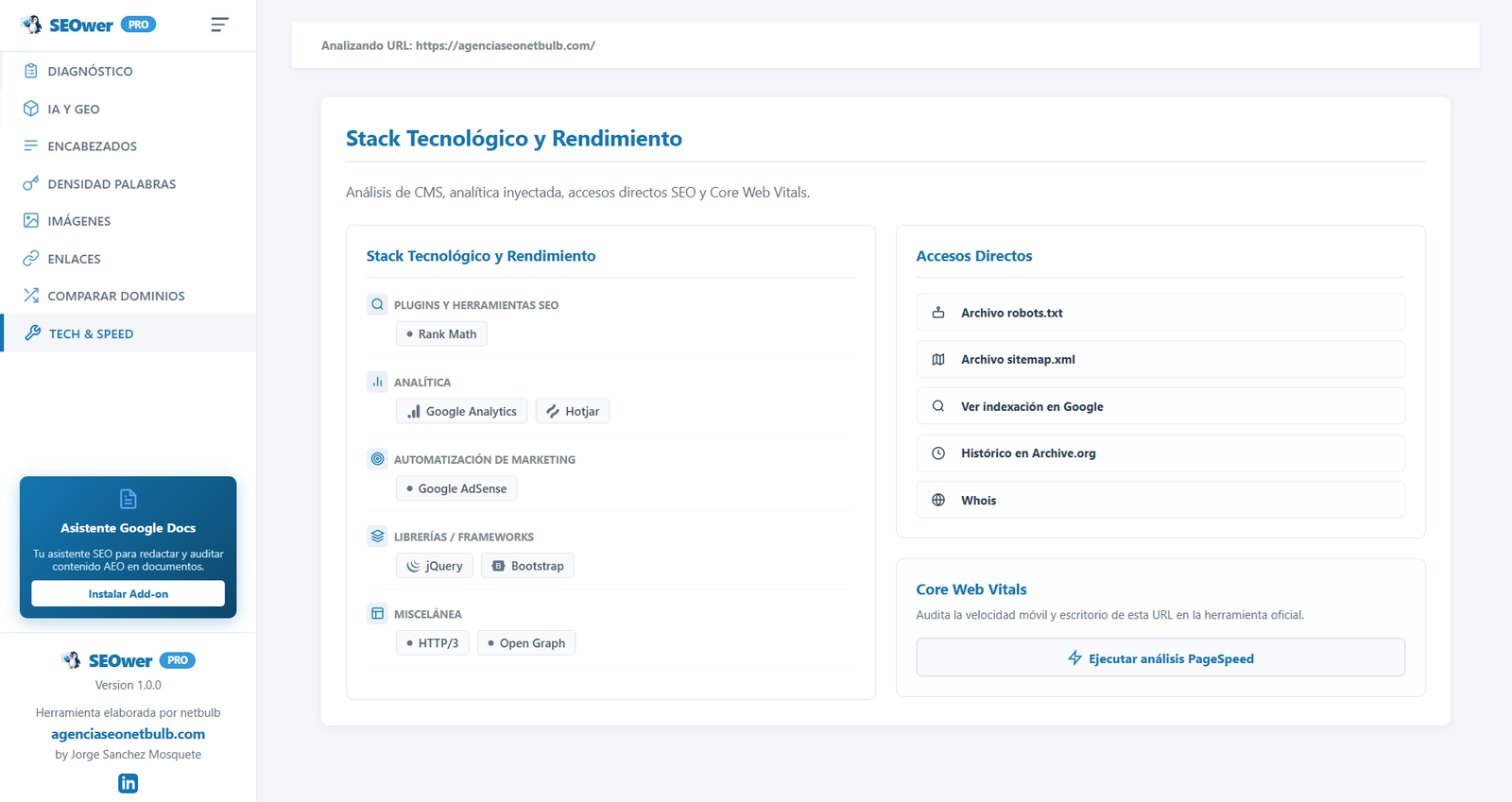 Tech Stack - Detection and Performance