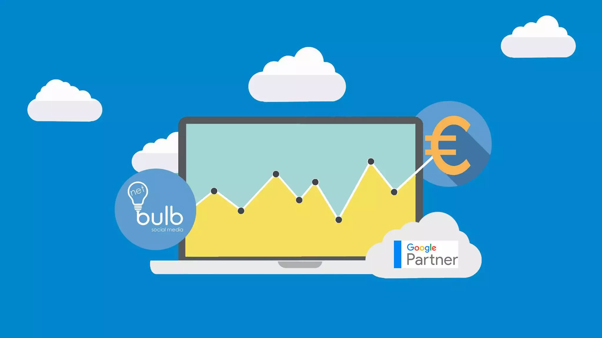 cartel netbulb Posicionamiento web en Cádiz