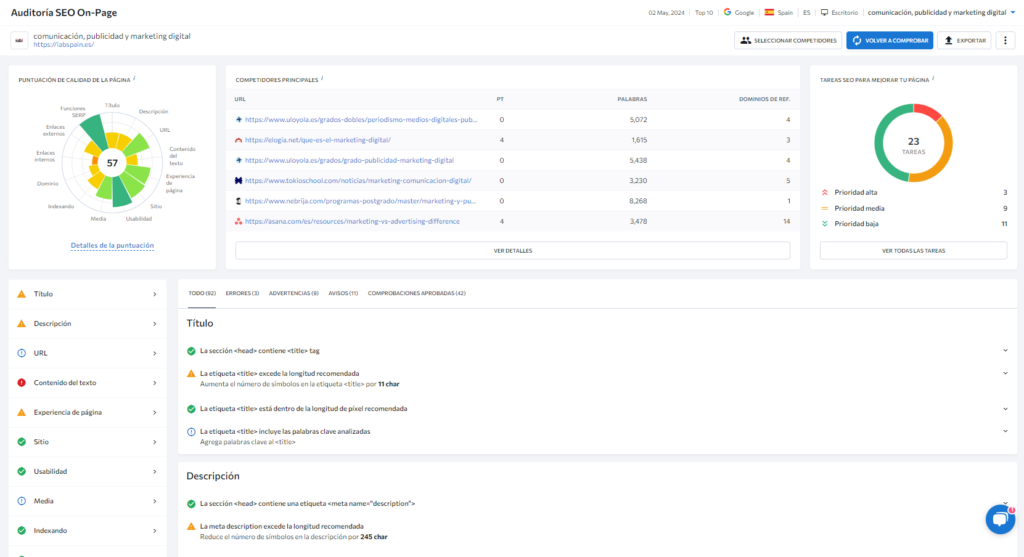 Descubre los pasos esenciales para saber cómo hacer una auditoría SEO 7 resultado de la auditoria