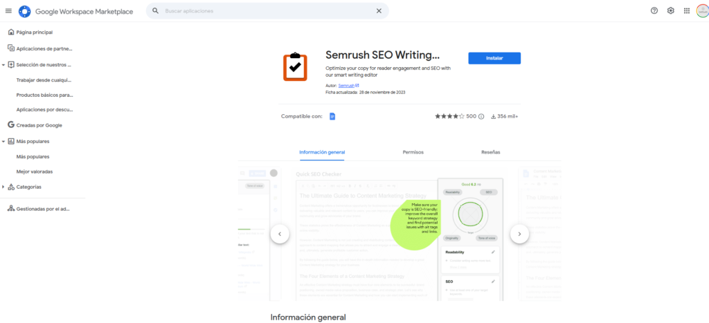 Semrush SEO Writing Assistan