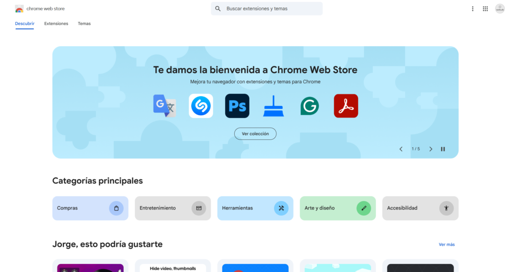 extensiones chrome
