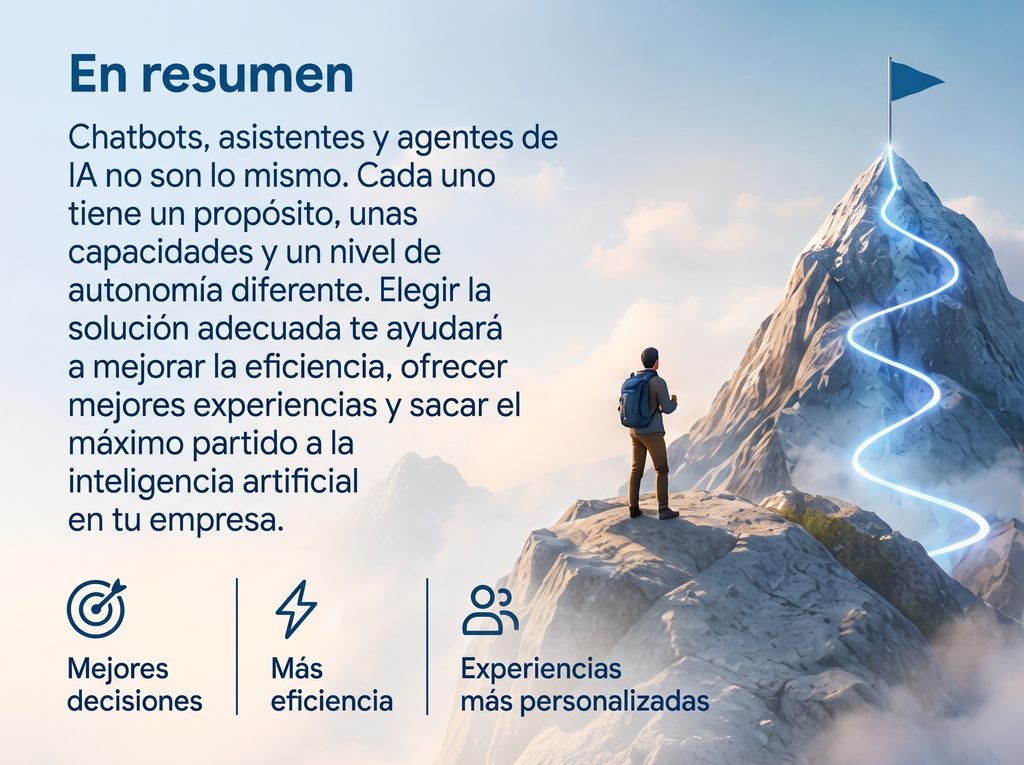 resumen diferencia chatbot ia