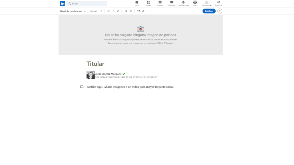 Cómo crear un blog gratis. Las 5 mejores plataformas en 2025 9 cómo escribir en el blog de linkedin