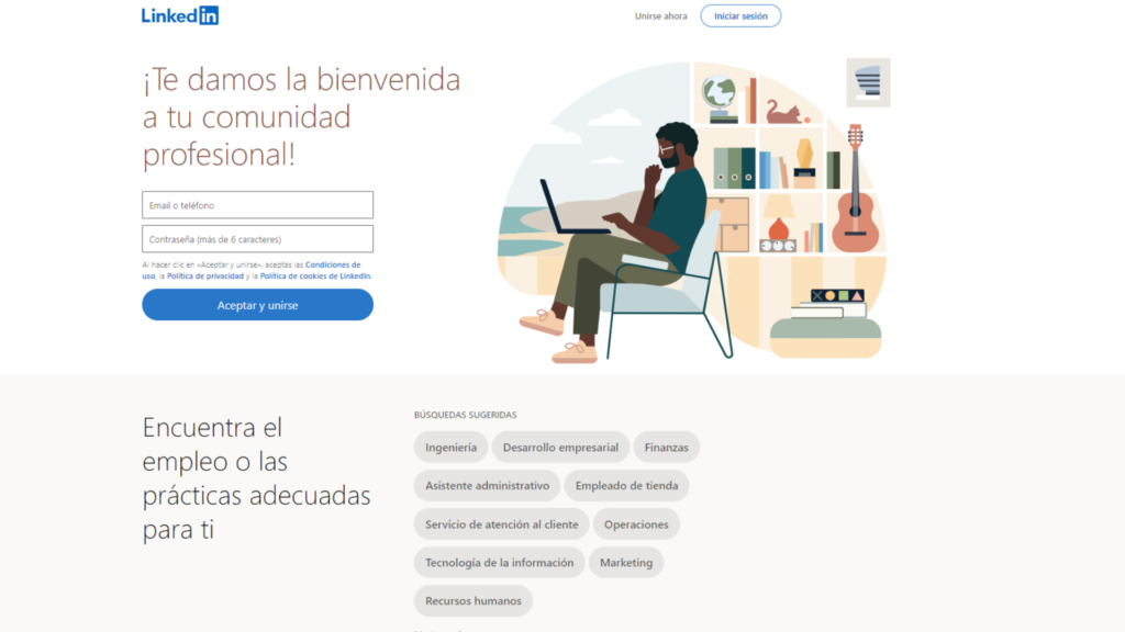 Cómo crear un blog gratis. Las 5 mejores plataformas en 2025 7 portada de acceso de linkedin