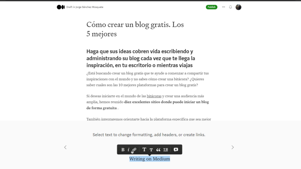 Cómo crear un blog gratis. Las 5 mejores plataformas en 2025 12 redaccion del blog gratuito