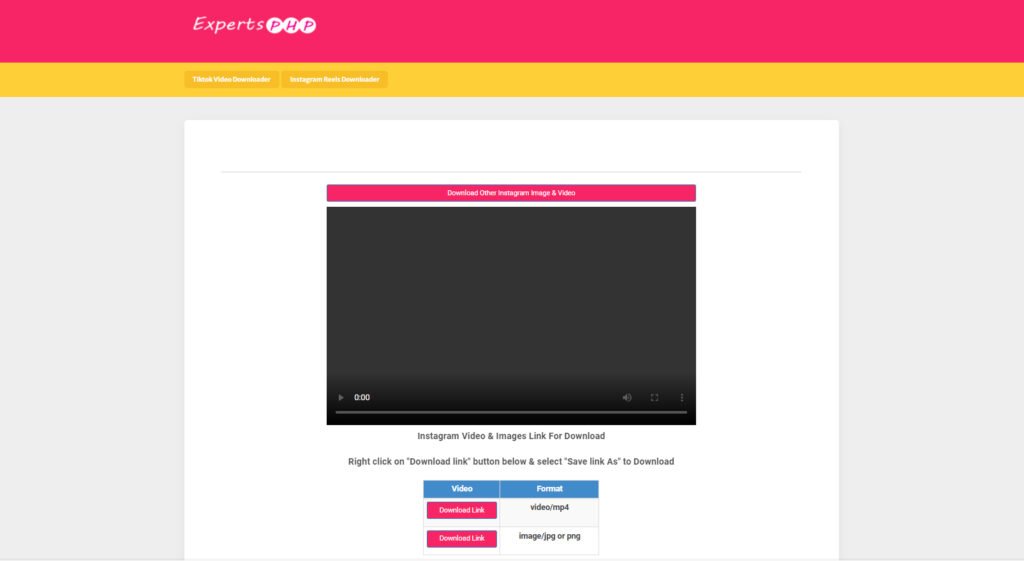 Cómo descargar videos de Instagram por PC, Android & iOs 3 expertsphp para descargar vídeos