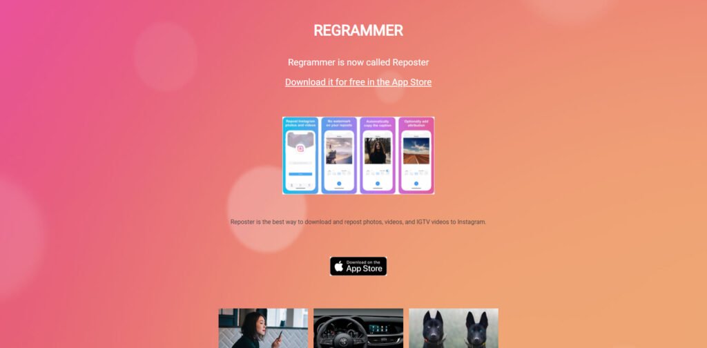 Cómo descargar videos de Instagram por PC, Android & iOs 9 descargar videos instagram desde ios con Reposter for Instagram